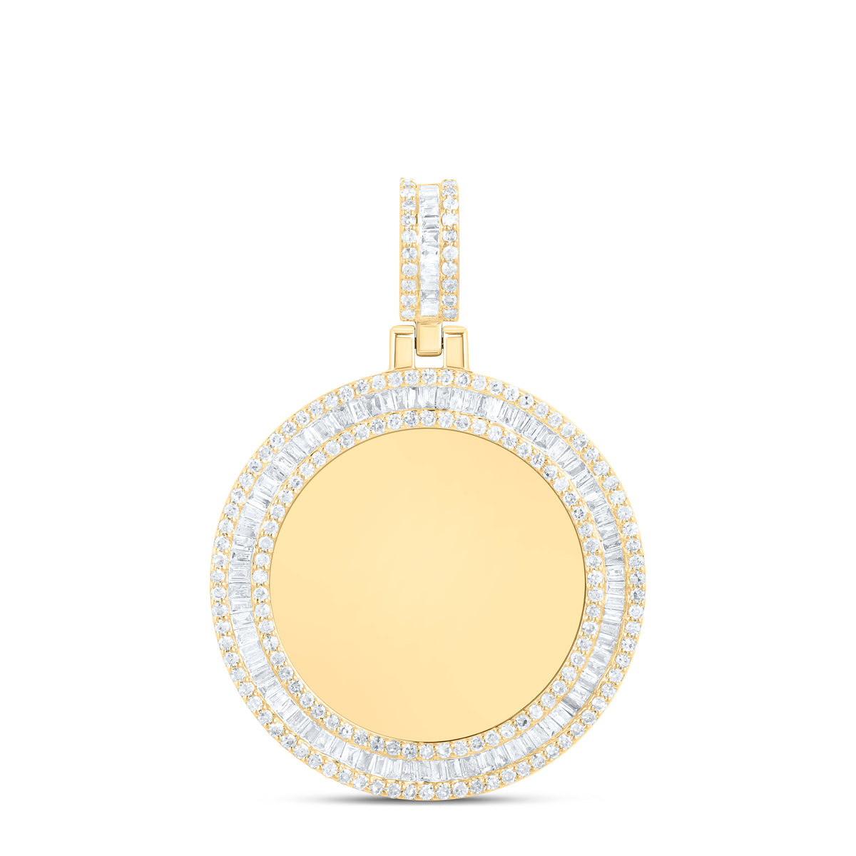 10k Gold 7/8 CTW-Natural Diamond Memory Mens Charm
