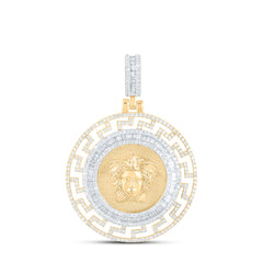 10k Gold 1 CTW-Natural Diamond Medusa Mens Charm