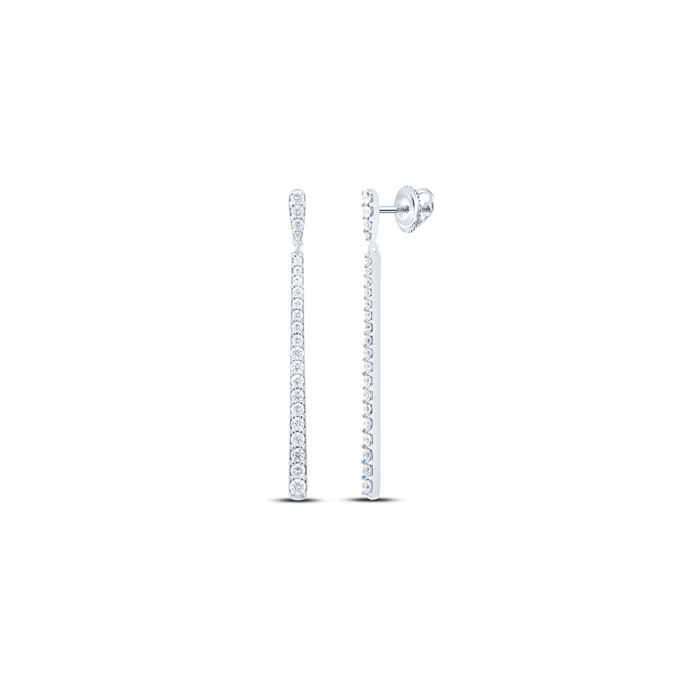 10k Gold 1 CTW-Natural Diamond Fashion Dangling Earring