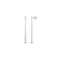 10k Gold 1 CTW-Natural Diamond Fashion Dangling Earring