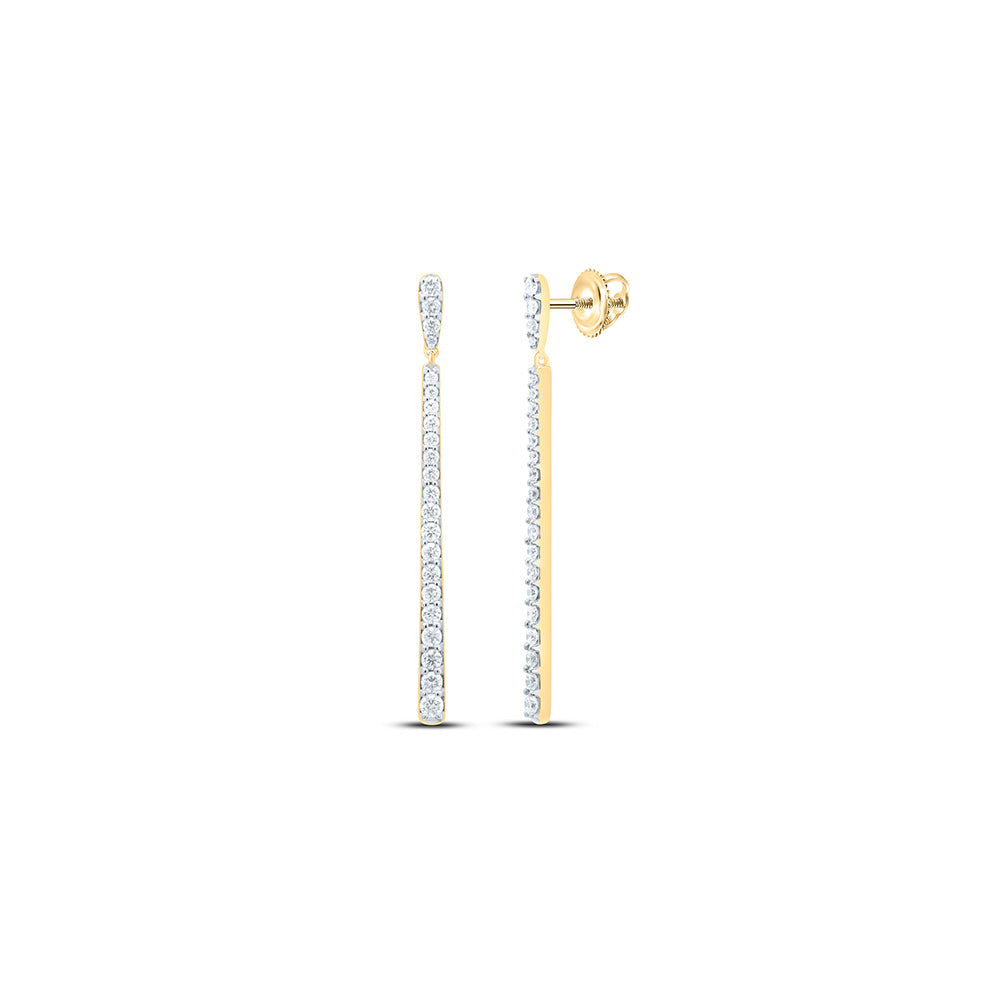 14k Gold 1 CTW-Natural Diamond Fashion Dangling Earring