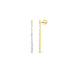 10k Gold 1/2 CTW-Natural Diamond Fashion Dangling Earring
