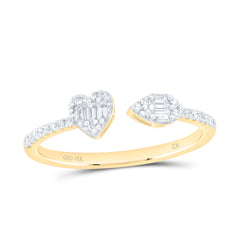 14k Gold 1/5 CTW-Natural Diamond Fashion Pear Ring