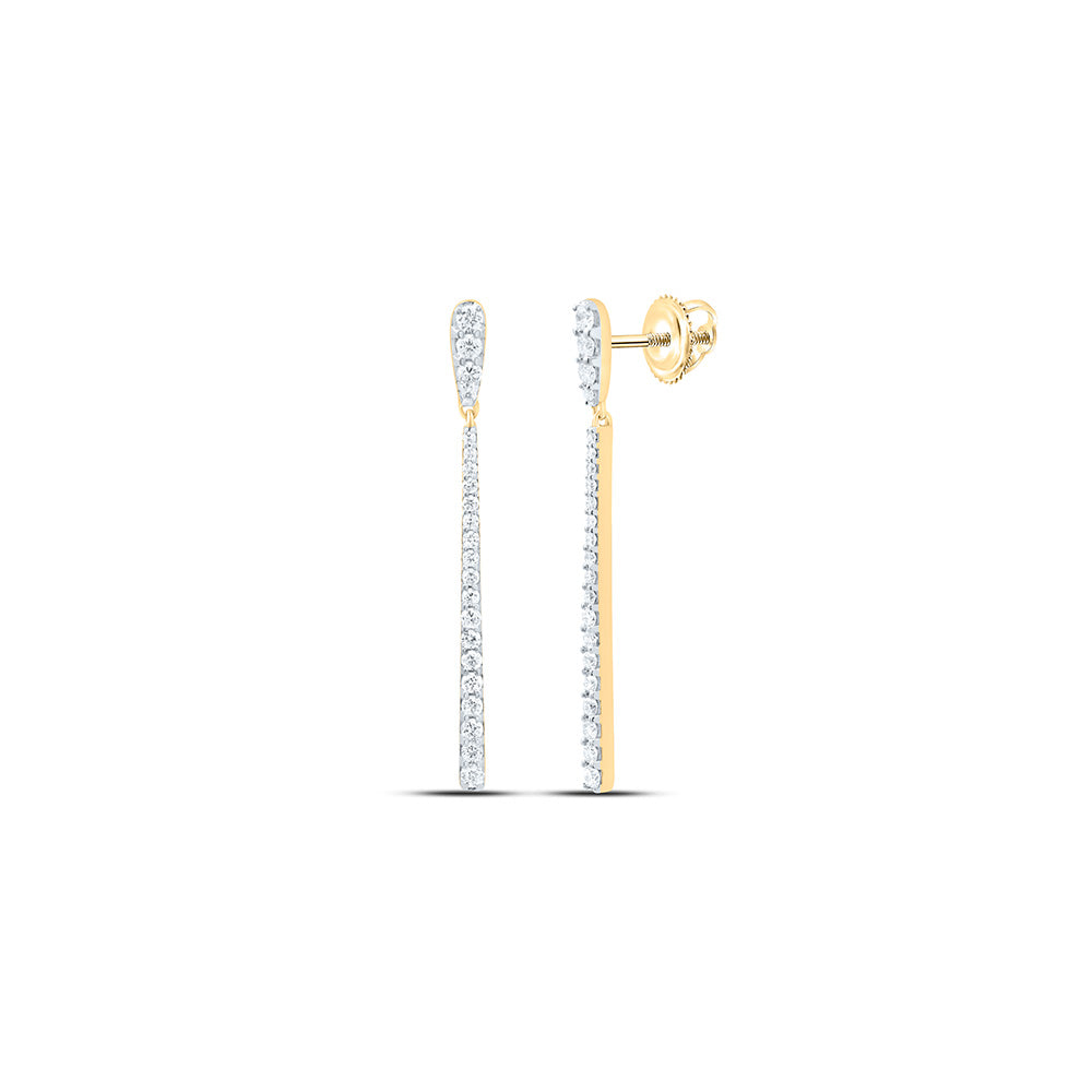 14k Gold 1/2 CTW-Natural Diamond Fashion Dangling Earring