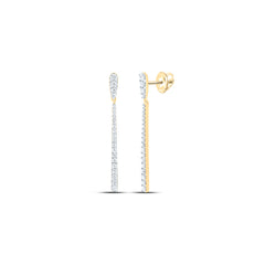 14k Gold 1/2 CTW-Natural Diamond Fashion Dangling Earring