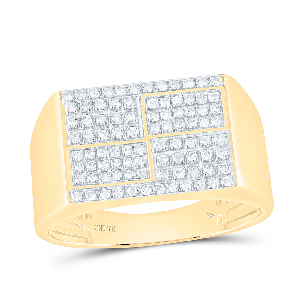 10k Gold 1/3 CTW-Natural Diamond Mens Ring