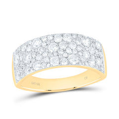 10k Gold 1 7/8 CTW-Natural Diamond Mens Band