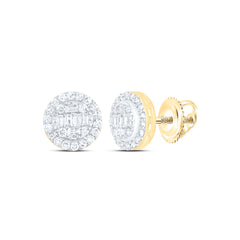 10k Gold 1/2 CTW-Natural Diamond Fashion Round Earring
