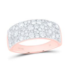 14k Gold 1 7/8 CTW-Natural Diamond Mens Band