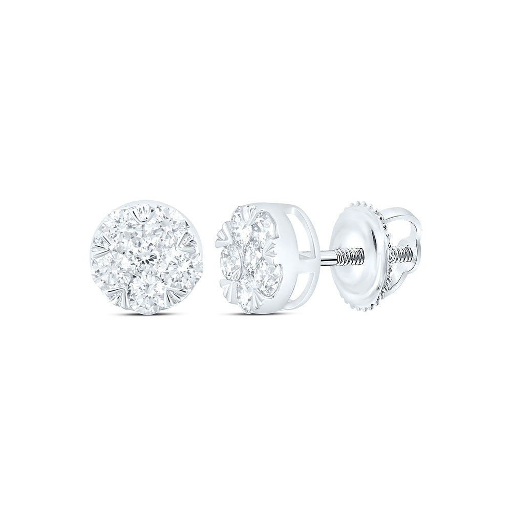 10k Gold 1/3 CTW-Natural Diamond Fashion Round Earring