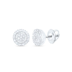 Sterling Silver 1/8 CTW-Natural Diamond Gift Round Earring