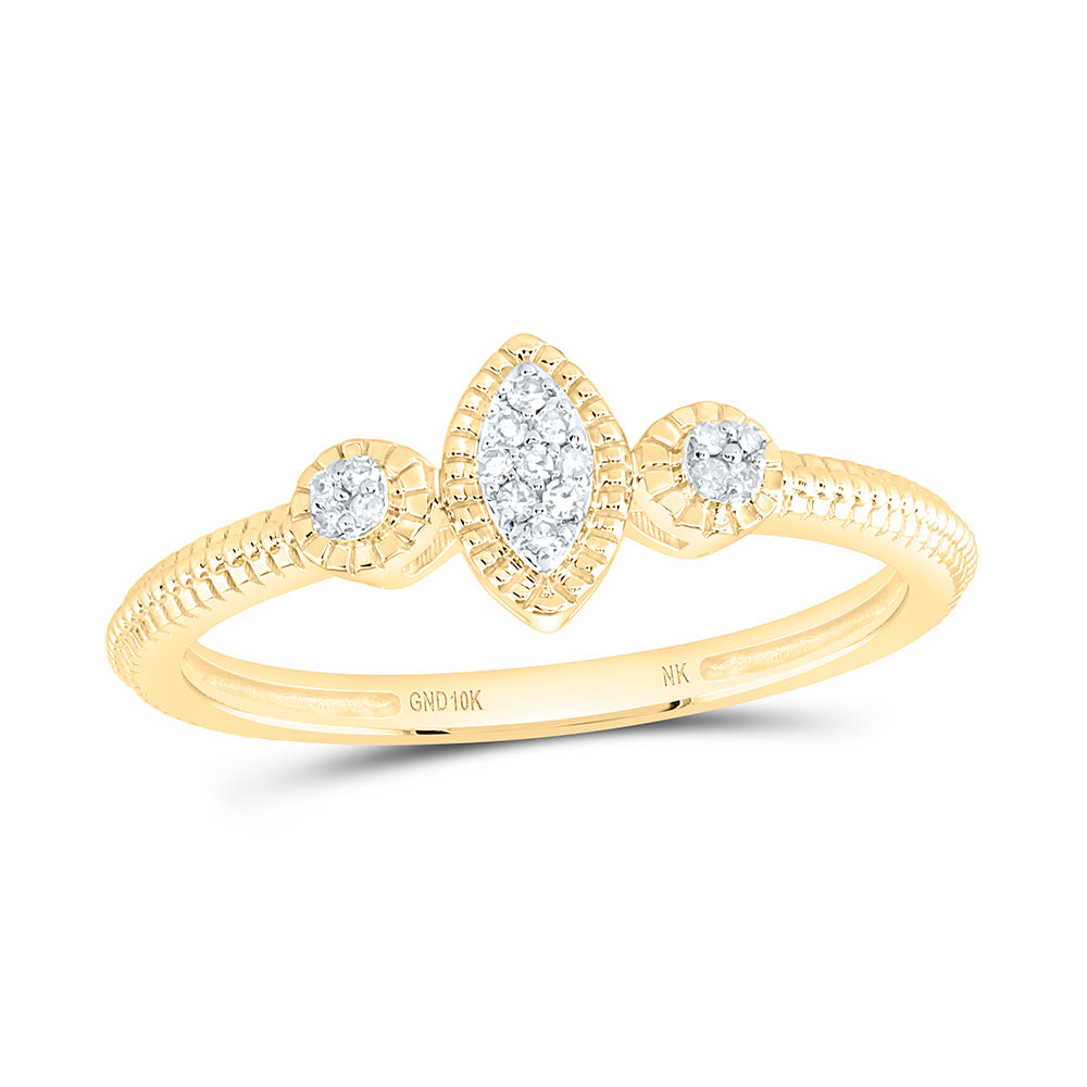 10k Gold 1/20 CTW-Natural Diamond Fashion Marquise Ring