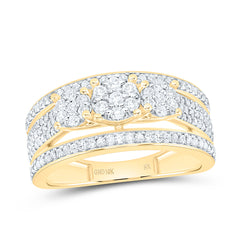 10k Gold 3/4 CTW-Natural Diamond Fashion Round Ring