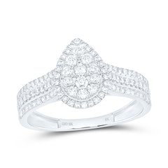 10k Gold 5/8 CTW-Natural Diamond Fashion Pear Ring