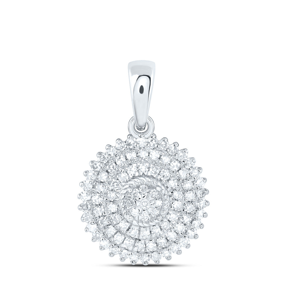 10k Gold 1/3 CTW-Natural Diamond Fashion Round Pendant