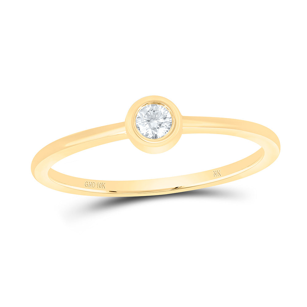 10k Gold 1/12 CTW-Natural Diamond Gift Round Ring