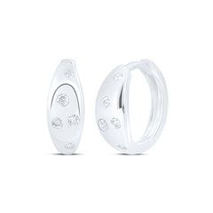 14k Gold 1/6 CTW-Natural Diamond Fashion Hoop Earring