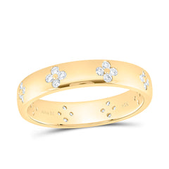 14k Gold 1/3 CTW-Natural Diamond Fashion Clover Band