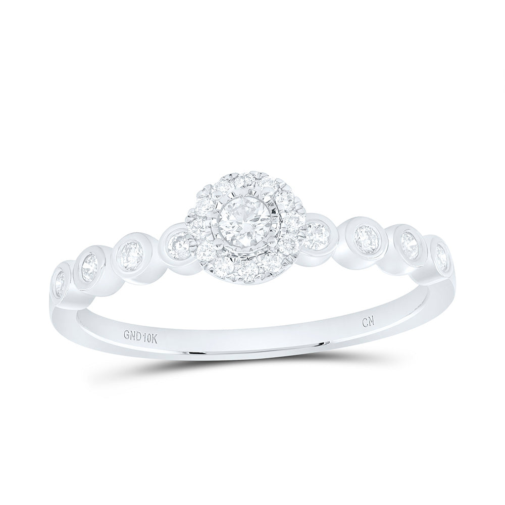 10k Gold 1/4 CTW-Natural Diamond Fashion Round Promise Ring