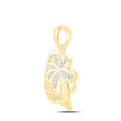 10k Gold 1/20 CTW-Natural Diamond Gift Tree Heart Pendant