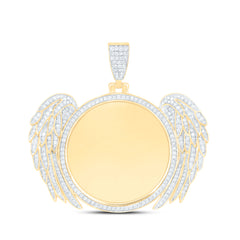 10k Gold 1 CTW-Natural Diamond Fashion Wing Round Memory Pendant