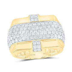 10k Gold 2 1/3 CTW-Natural Diamond Mens Ring