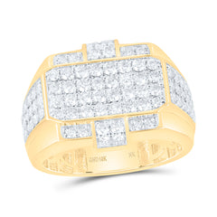 10k Gold 2 CTW-Natural Diamond Mens Ring