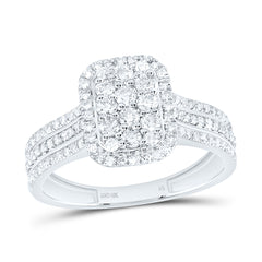 10k Gold 5/8 CTW-Natural Diamond Fashion Emerald Ring
