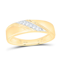 10k Gold 1/10 CTW-Natural Diamond Mens Band
