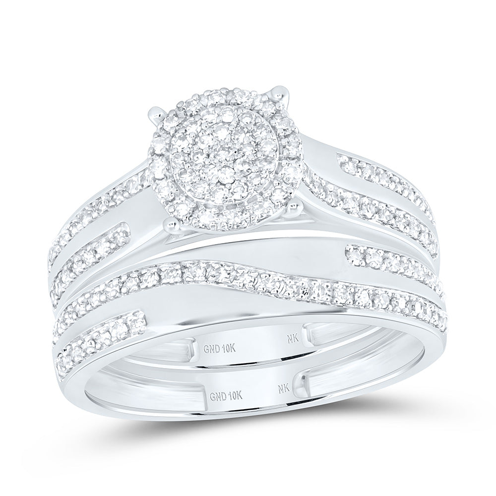 10k Gold 1/2 CTW-Natural Diamond Fashion Round Trio Set