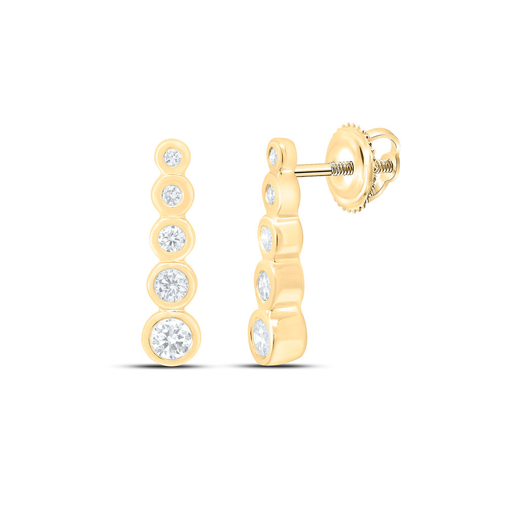 10k Gold 1/5 CTW-Natural Diamond Fashion Earring