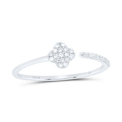 10k Gold 1/10 CTW-Natural Diamond Gift Clover Ring