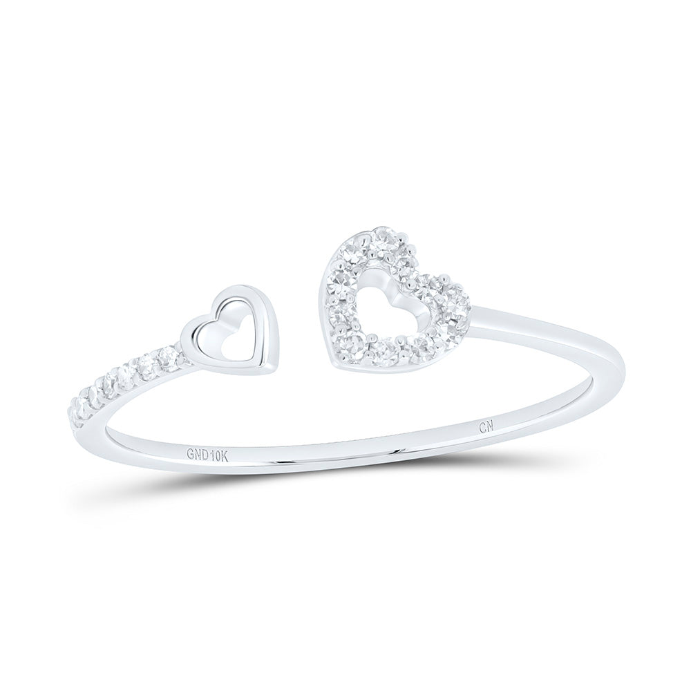 10k Gold 1/12 CTW-Natural Diamond Gift Heart Ring