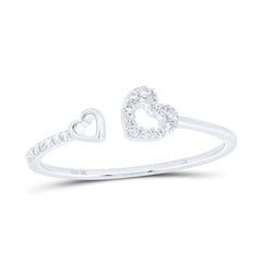 10k Gold 1/12 CTW-Natural Diamond Gift Heart Ring