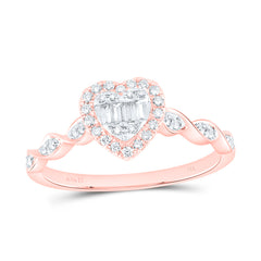 14k Gold 1/4 CTW-Natural Diamond Fashion Heart Ring