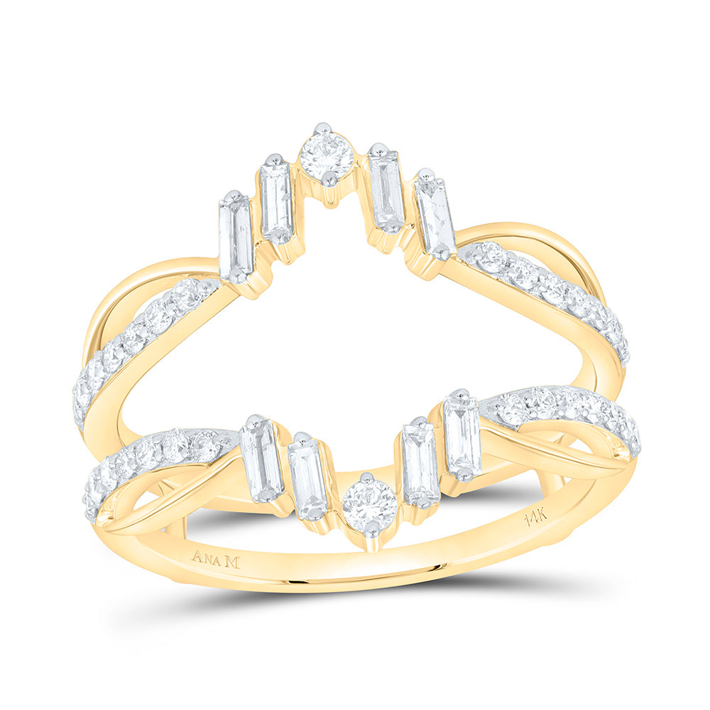 14k Gold 1/2 CTW-Natural Diamond Fashion Enhancer Ring