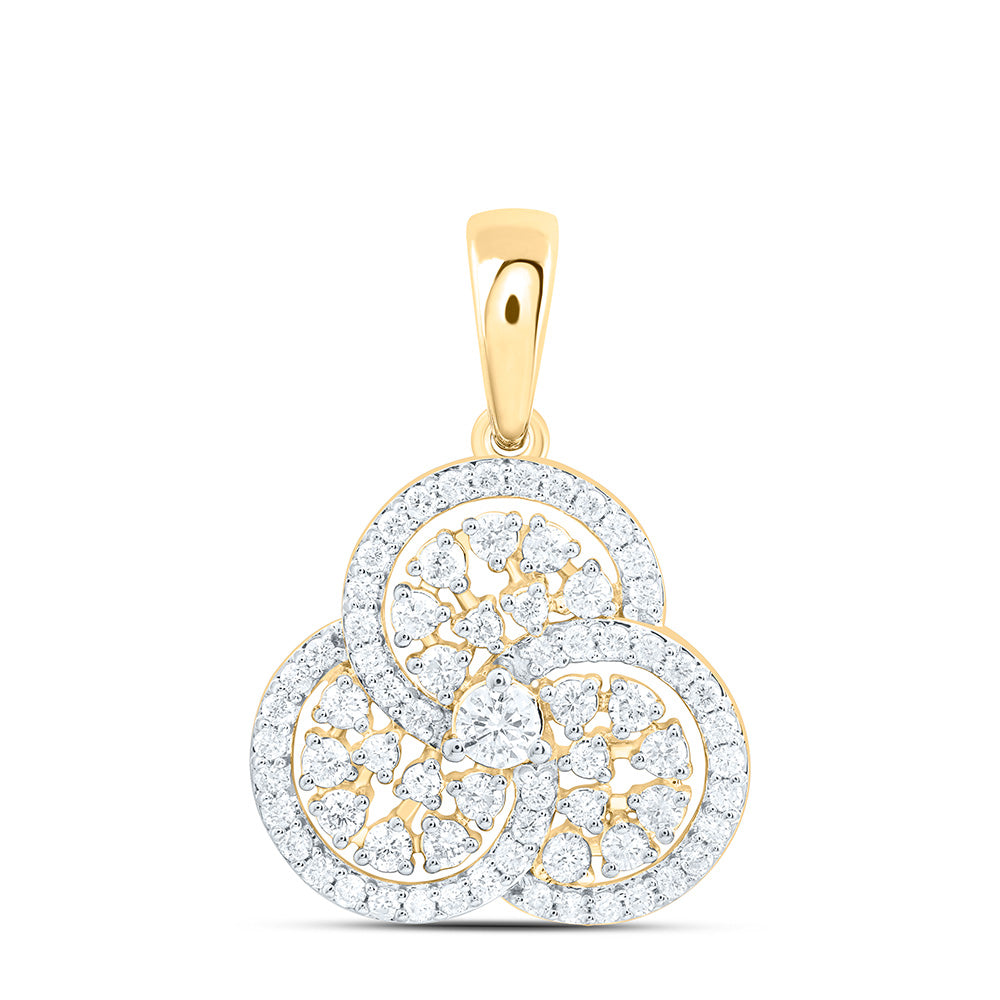 10k Gold 5/8 CTW-Natural Diamond Fashion Trinity Pendant