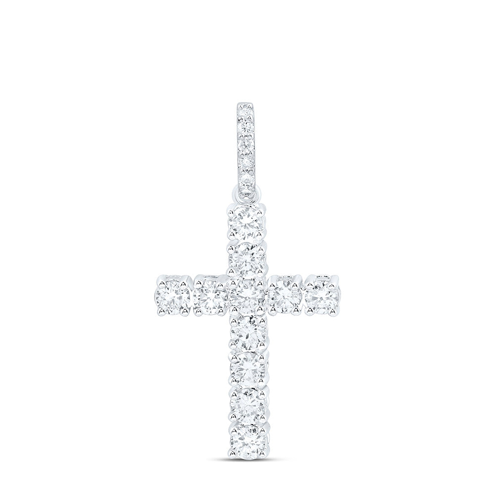14k Gold 1/2 CTW-Natural Diamond Fashion Cross Pendant
