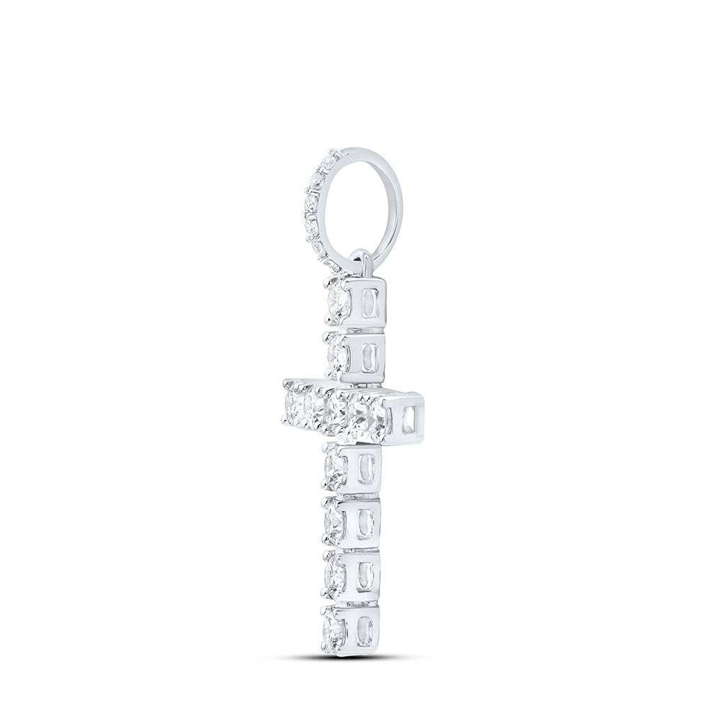 14k Gold 3/4 CTW-Natural Diamond Fashion Cross Pendant