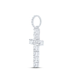 14k Gold 3/4 CTW-Natural Diamond Fashion Cross Pendant