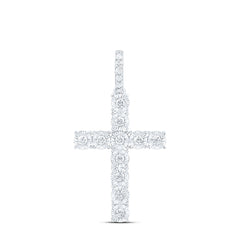 10k Gold 1/2 CTW-Natural Diamond Fashion Cross Pendant