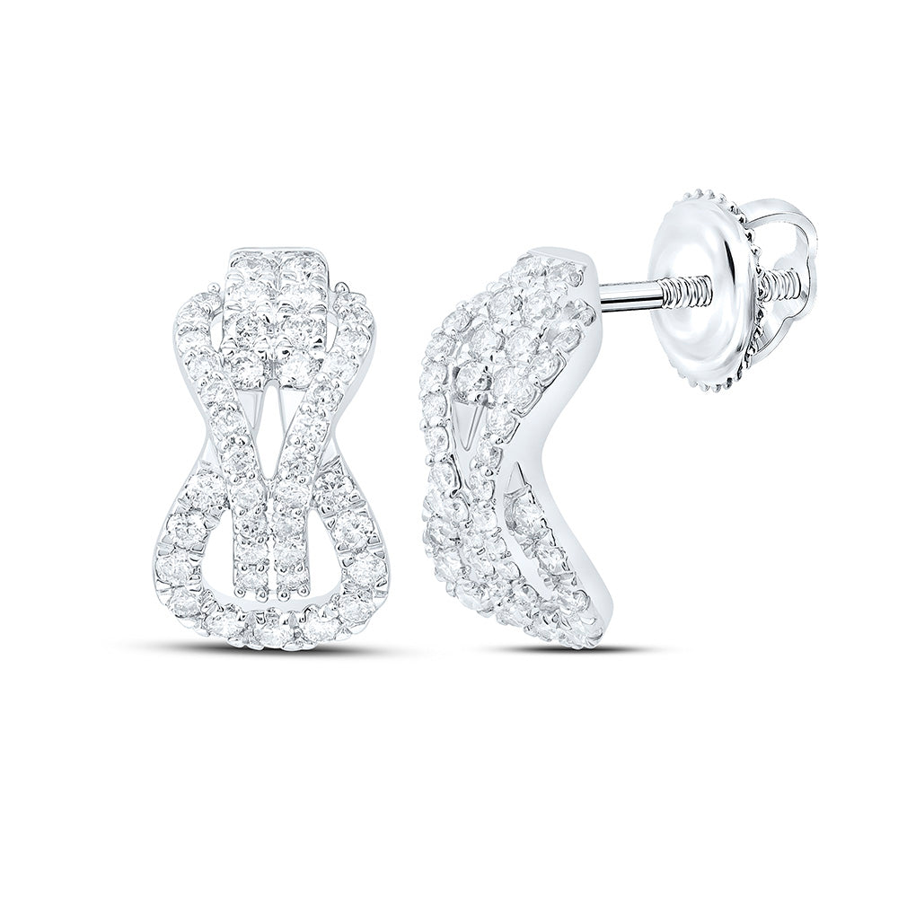 10k Gold 1/3 CTW-Natural Diamond Fashion Heracle Knot Earring