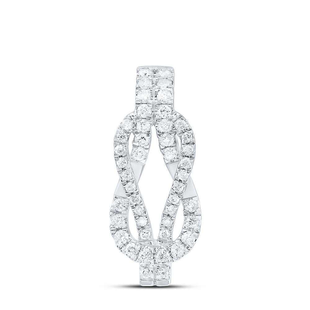 10k Gold 1/6 CTW-Natural Diamond Fashion Heracle Knot Pendant