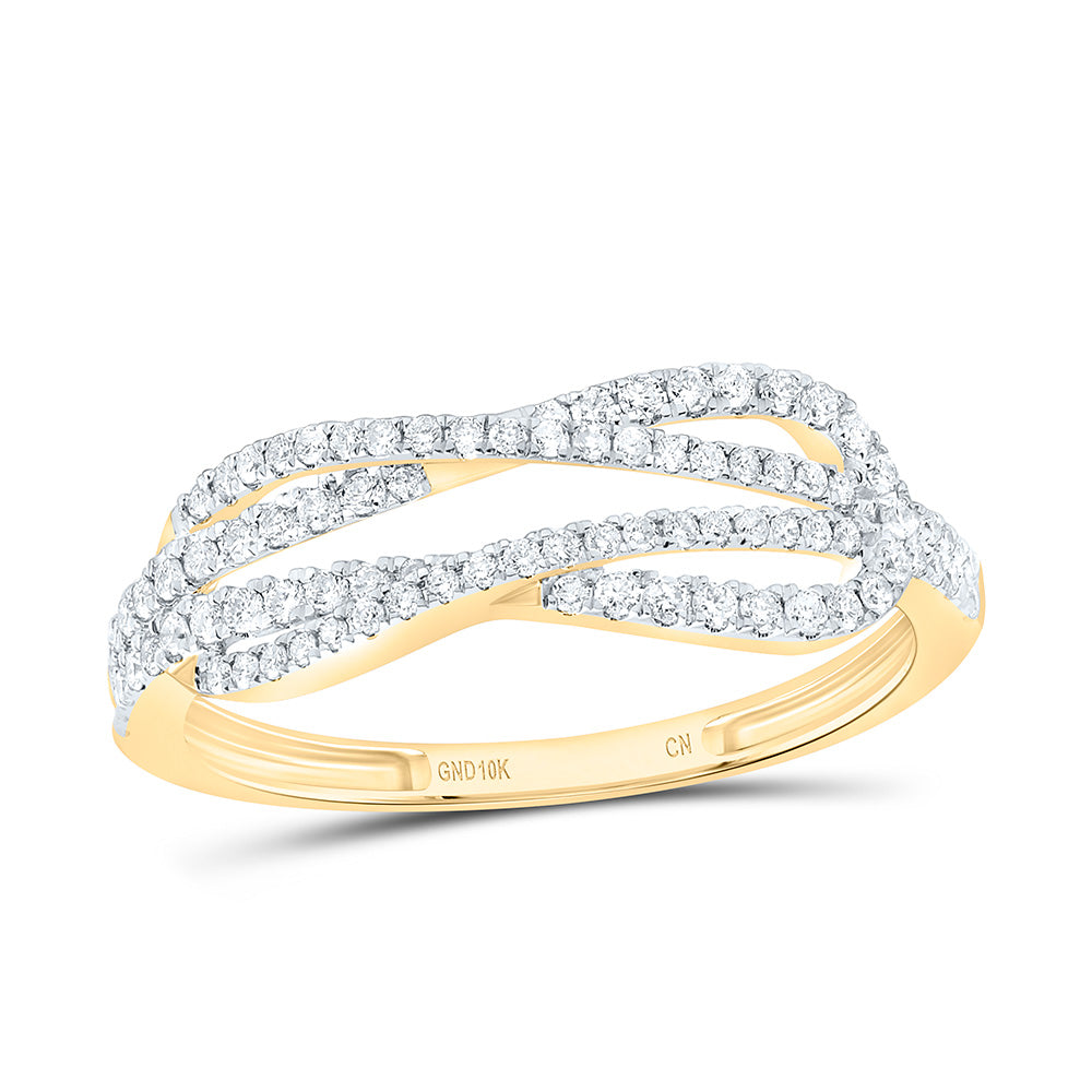 10k Gold 1/3 CTW-Natural Diamond Fashion Heracle Knot Ring