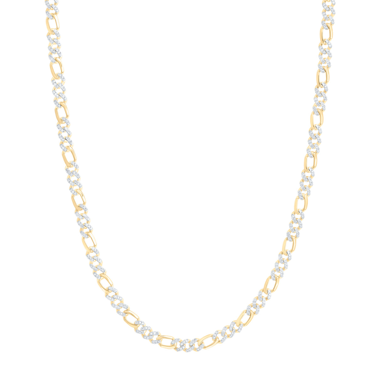 10k Gold 2 1/2 CTW-Natural Diamond Cuban Li Mens Chain (22 Inch )