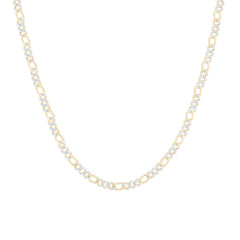 10k Gold 3 1/2 CTW-Natural Diamond Cuban Li Mens Chain (20 Inch )