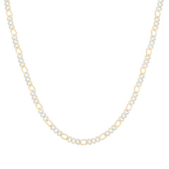 10k Gold 3 3/4 CTW-Natural Diamond Cuban Li Mens Chain (22 Inch )