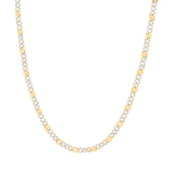 10k Gold 2 3/4 CTW-Natural Diamond Cuban Li Mens Chain (22 Inch )