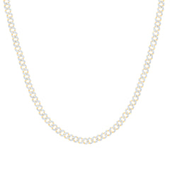 10k Gold 3 1/2 CTW-Natural Diamond Cuban Mens Chain (20 Inch )