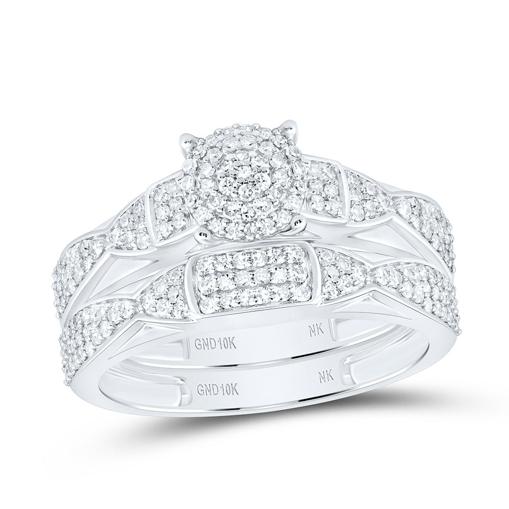 10k Gold 7/8 CTW-Natural Diamond Fashion Round Trio Set